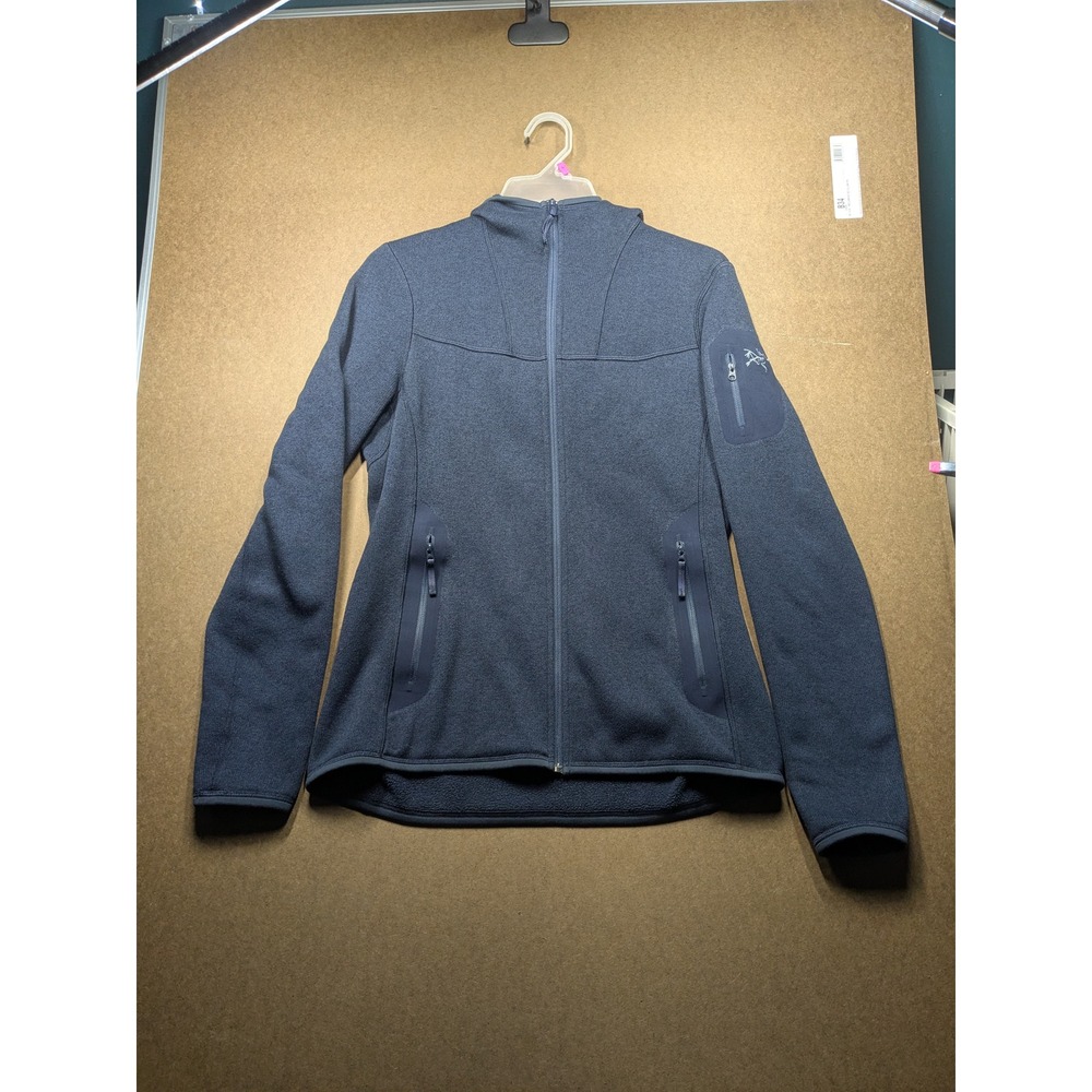 Arcteryx Covert Hoody Womens Medium Navy Blue Fleece Full Zip Jacket 15378